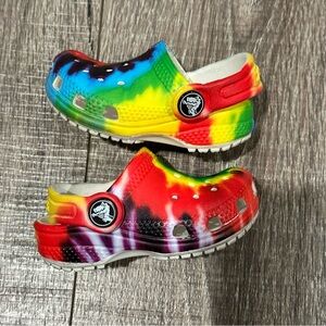 Toddle Tie Dye Crocs-Barely Used C4